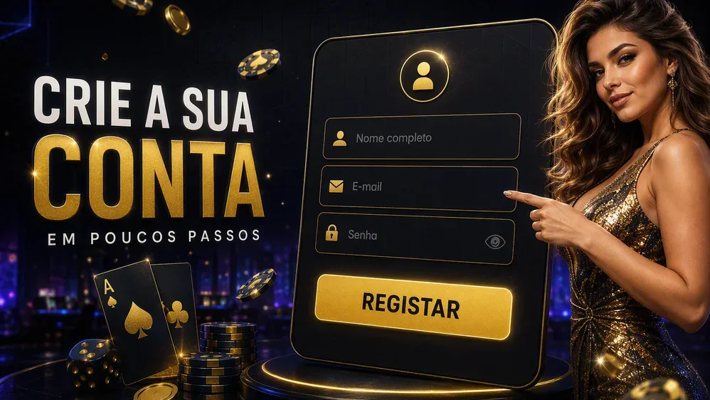 formulário de registo com campos de email e senha